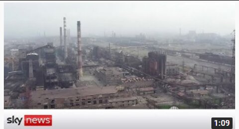 Drone video shows under-siege Mariupol steel plant