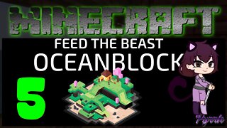 Minecraft FTB Oceanblock Ep 5 Burning Down the House, Mob Farm, and AMAZING Loot and Quest rewards