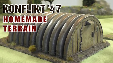 Quonset Hut & Wooded Hills | Wargames Terrain for Bolt Action, Konflikt 47