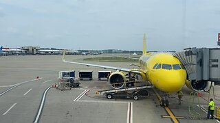 Spirit Airlines Plane and Pittsburgh Airport Runway
