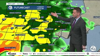 Detroit Weather: Heavy rain and possible thunder today