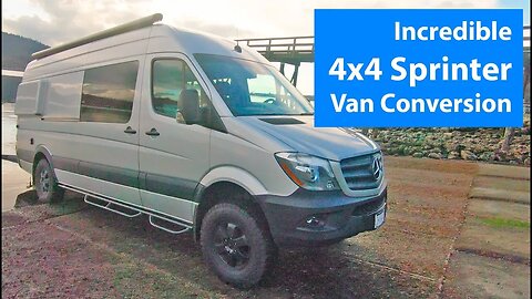 Sprinter Van Conversion - VAN TOUR - Incredible 4X4 with BOAT in North Vancouver | VAN LIFE