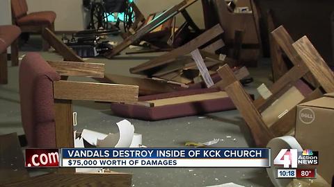 Vandals destroy inside of KCK Church