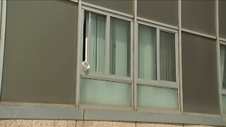 Downtown apartment building without air conditioning as heat wave moves across Denver metro area
