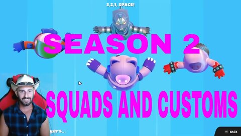Fall Guys Live Stream- SQUADS/CUSTOMS with Viewers | Session #28