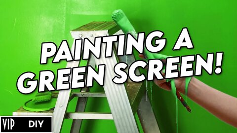 DIY green screen setup for YouTube - painting a wall for chroma key