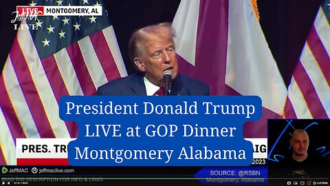 President Donald Trump LIVE at GOP Dinner | Montgomery Alabama | USA