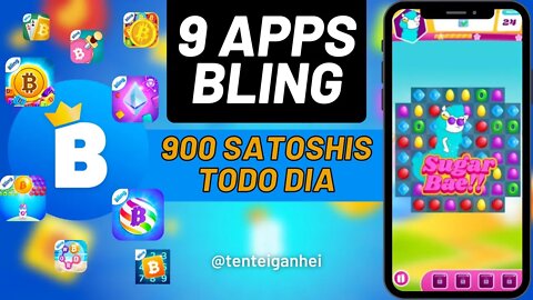 📱 9 APPS da desenvolvedora BLING - 900 SATOSHIS POR DIA 📱