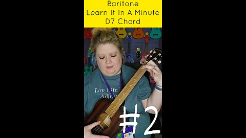 Learn It In A Minute: Baritone ukulele D7 chord #ukulele #uke #learnukulele #baritone