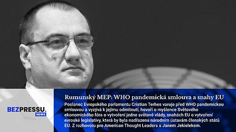 Rumunský MEP: WHO pandemická smlouva a snahy EU