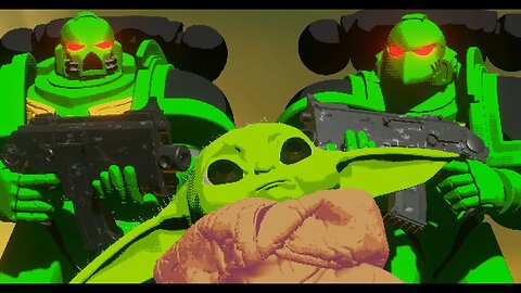 Salamander Space Marines VS Baby Yoda _ Animation
