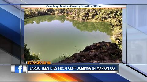 Largo teen dies after cliff diving into quarry, 13 others arrested for trespassing