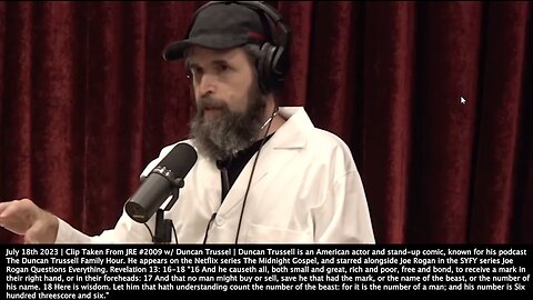 CBDCs | Why Did Joe Rogan Read Revelation Chapter 13? "CBDCs, What Are They Going to Look Like? It Was Around This Large And Will Be Implanted Under Your Skin." - Professor Richard Werner
