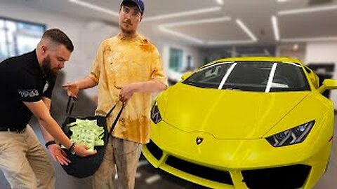 Homeless man buys a Lamborghini