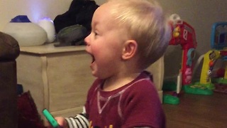 This Angel Face Baby Gets So Excited After Receiving A Phone Call