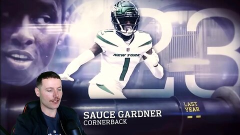 Rugby Player Reacts to SAUCE GARDNER (CB, Jets) #23 The Top 100 NFL Players of 2023