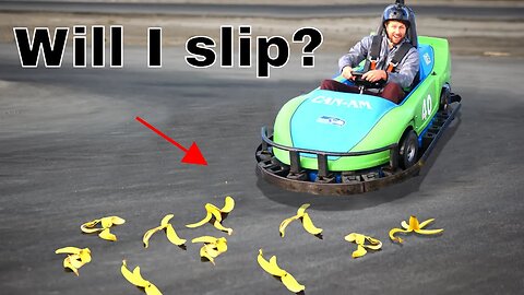 Do Banana Peels Really Make You Slip in a Go-Kart Race?