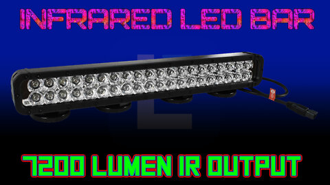 Magnetic Infrared LED Light Bar - 40 LEDs - Extreme Environment - 9-42V - 1250'L X 250'W Spot