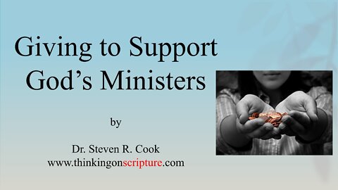 Giving to Support God's Ministers