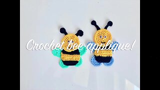 Buzzing Beauty: Crochet Bee Appliqué