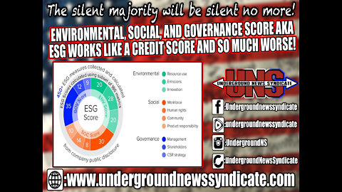 Environmental, Social and Governance Score Works Like a Credit Score but is So Much Worse!
