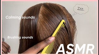 ASMR | hair parting, hair brushing, spray sounds, relaxing ,sounds