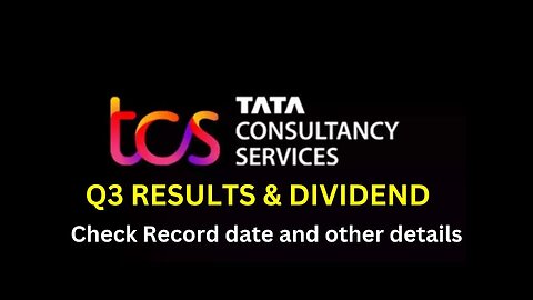 TCS Share Dividend | TCS Q3 results | TCS Share latest news