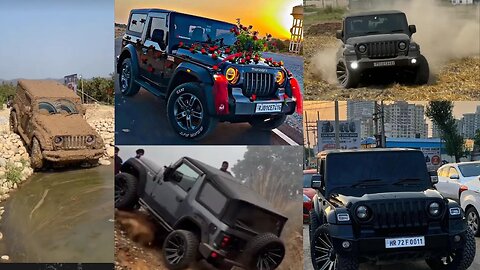 MAHINDRA THAR ATTITUDE😈||MODIFIED😍||DELIVERY🥵||OFF-ROAD 🔥||Tug of war💯||Instagram reels⚡||#thar#reel