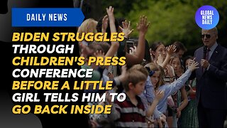 Biden Struggles Through Children's Press Conference Before A Little Girl Tells Him To Go Back Inside