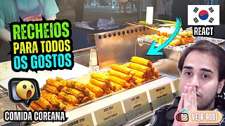 O BOLO DE PEIXE RECHEADO FRITO DA COREIA! Reagindo a COMIDAS DE RUA COREANAS | Veja Aqui Reacts