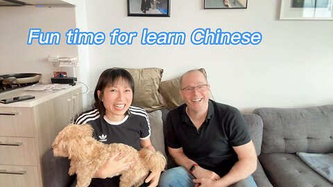 Fun time for teach Dad Chinese.