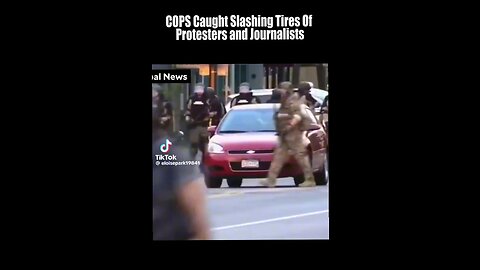 Cops Slashing Tires...