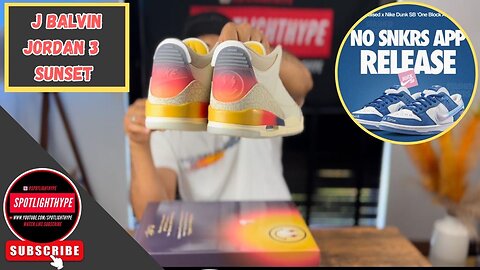 J balvin jordan 3 sunset Inboxing & Review