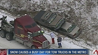 Snow causes busy day for tow truck drivers