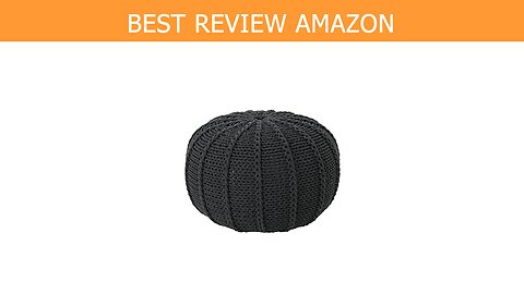 Agatha Knitted Cotton Pouf Dark Review