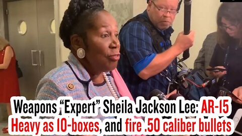 Sheila Jackson Lee: AR-15 Heavy as 10-boxes, and fire .50 caliber bullets