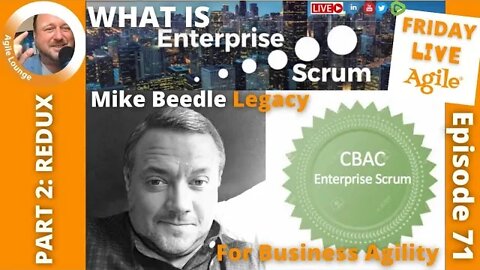 What is Enterprise SCRUM - Uncut Definition 🔴 Friday Live Agile #71