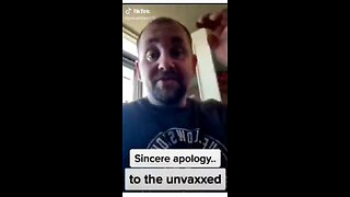 A SINCERE APOLOGY TO THE UNVAXXED - HE WISHES HE WOULD HAVE HAD THE COURAGE TO SAY NO