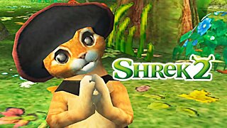 SHREK 2 (PS2) #6 - O Gato de Botas! (Legendado em PT-BR)
