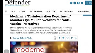 Moderna’s ‘Disinformation Department’ Monitors 150 Million Websites for ‘Anti-Vaccine’ Narratives