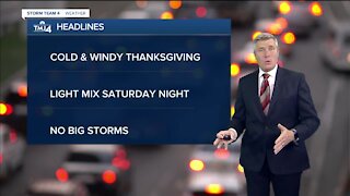 Flurries expected Thanksgiving morning