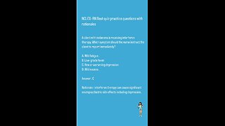 NCLEX- RN Professional standard quiz practice questions with rationals