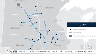 Iowa controversy over proposed carbon dioxide pipeline; use of eminent domain rankles landowners