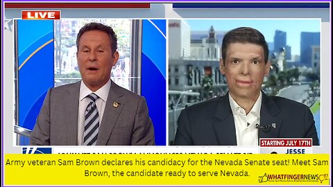 Army veteran Sam Brown declares his candidacy for the Nevada Senate seat! Meet Sam Brown