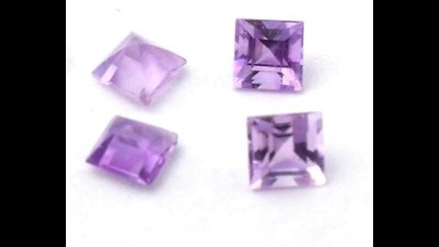 Amethyst Princess Cut Brazilian Small 5mm Square