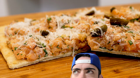 The Best Salmon Tartare Pizza | Leo Cooks Things