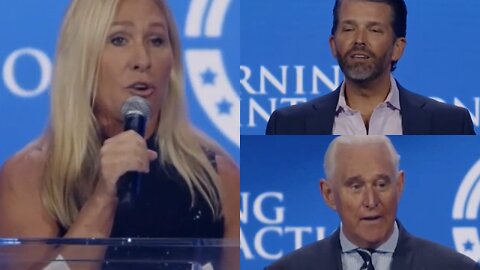 Highlights From Turning Point Action Day 2: Marjorie Taylor Greene, Roger Stone, Donald Trump Jr.