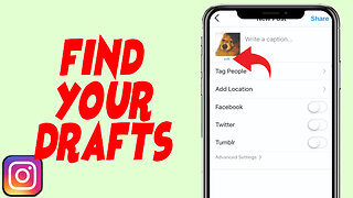 How To Find Drafts On Instagram