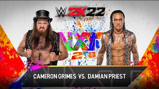 WWE 2K22: Cameron Grimes Vs. Damian Priest (NXT 2.0) Amazing Gameplay!