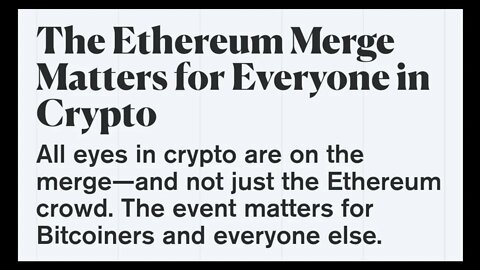 The Ethereum Merge Matters For Everyone in Crypto #cryptomash #shortsfeeds #shorts #ytshorts